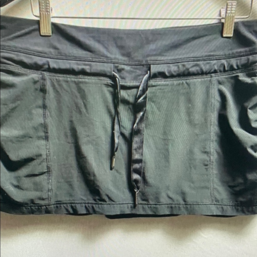 Black Mini Skirt with Drawstring - image 1